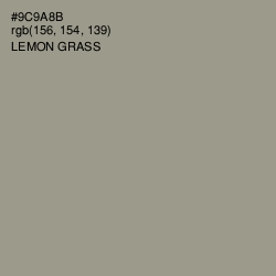#9C9A8B - Lemon Grass Color Image